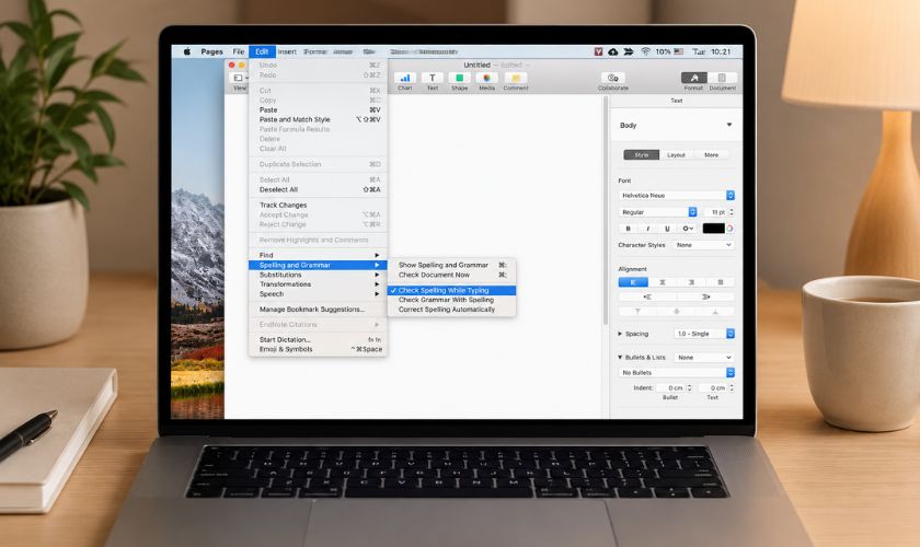 Tắt tính năng tự sửa lỗi trên macOS