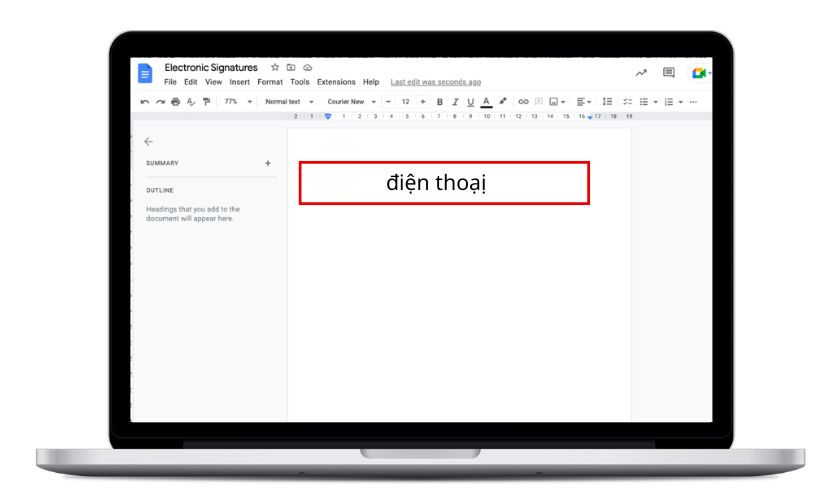 Lỗi không gõ được tiếng Việt trên Google Docs MacBook thường gặp