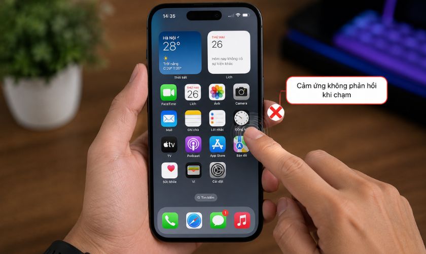 Dấu hiệu màn hình iPhone 14 Pro bị liệt cảm ứng