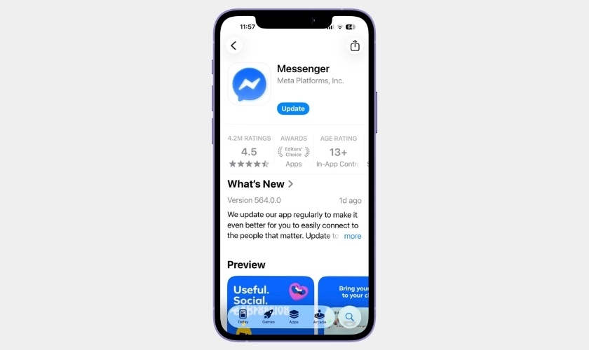 Sử dụng phiên bản Messenger mới nhất giảm lỗi lag do xung đột với iOS 18.7