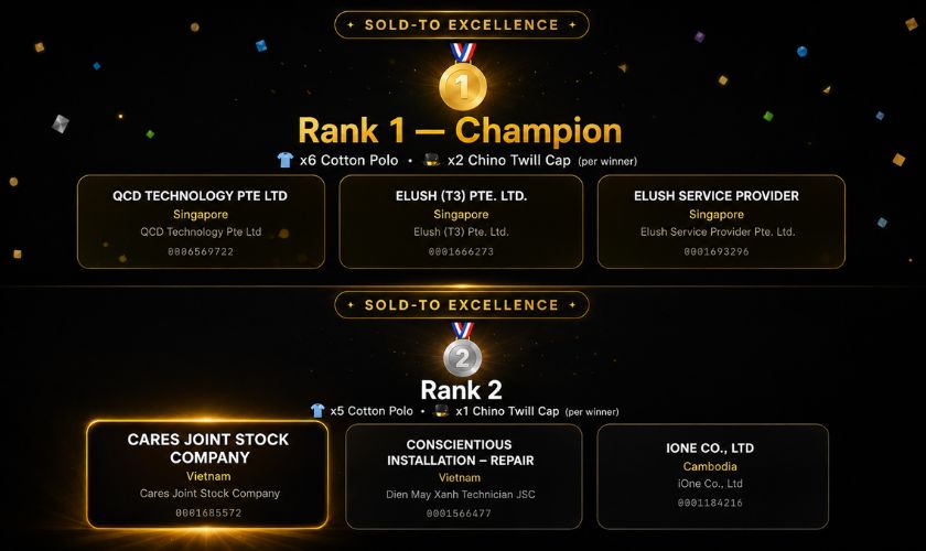 CareS đạt giải Nhì Sold-to Excellence ở cấp độ toàn hệ thống