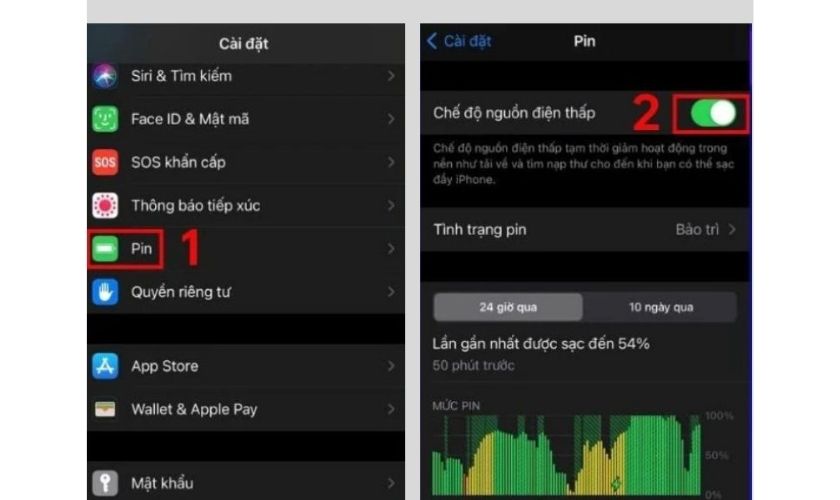Giảm độ sáng màn hình và bật chế độ tiết kiệm pin