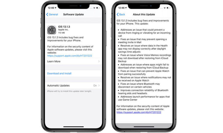 iOS 13.1.3 hao pin