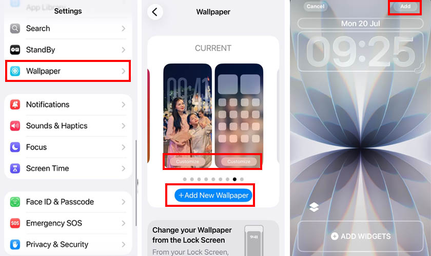 Chỉnh lại ảnh nền màn hình khóa nếu chỉ hình nền bị phóng