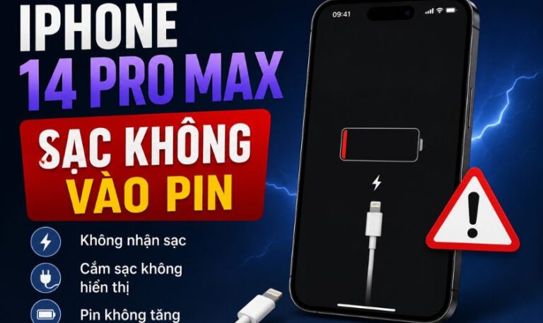 iPhone 14 Pro Max sạc không vào pin