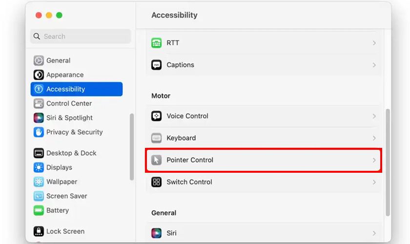 Tắt Mouse Keys trong Accessibility