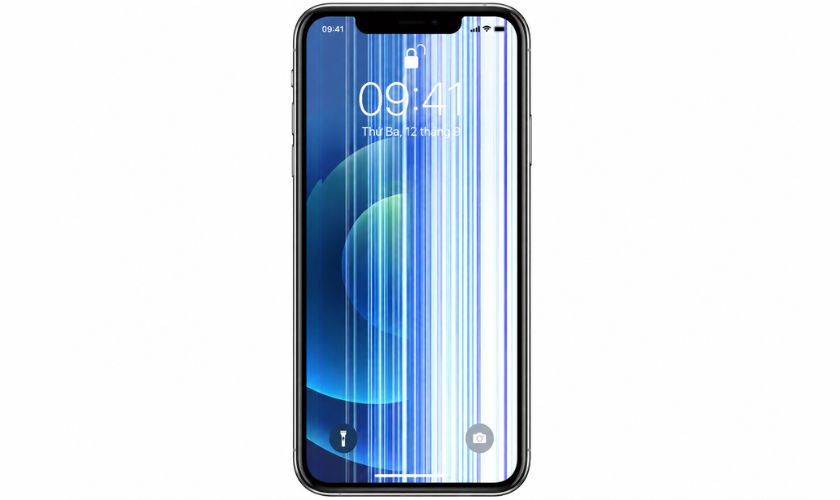 Dấu hiệu nhận biết iPhone bị sọc xanh trắng màn hình