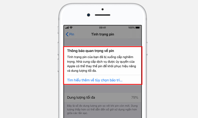 Kiểm tra tình trạng và dung lượng pin