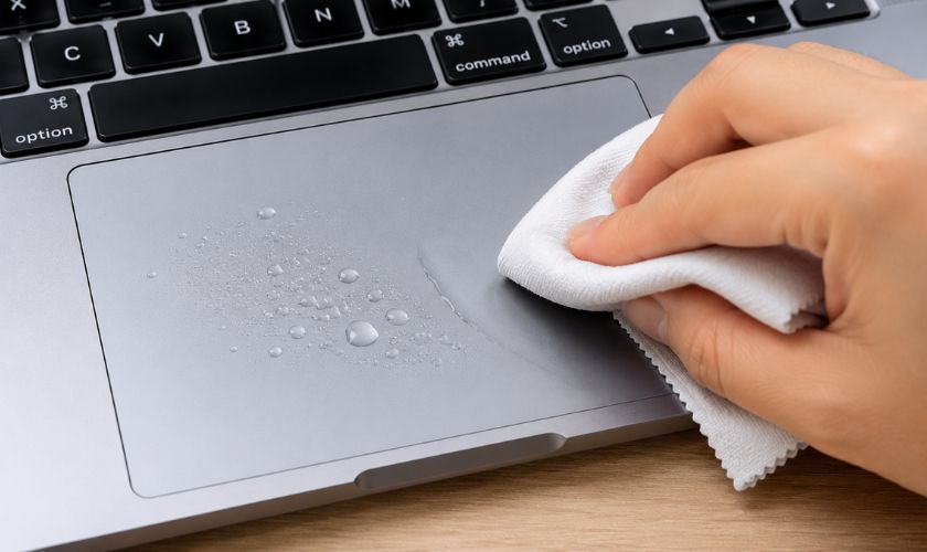 Vệ sinh và làm khô Trackpad