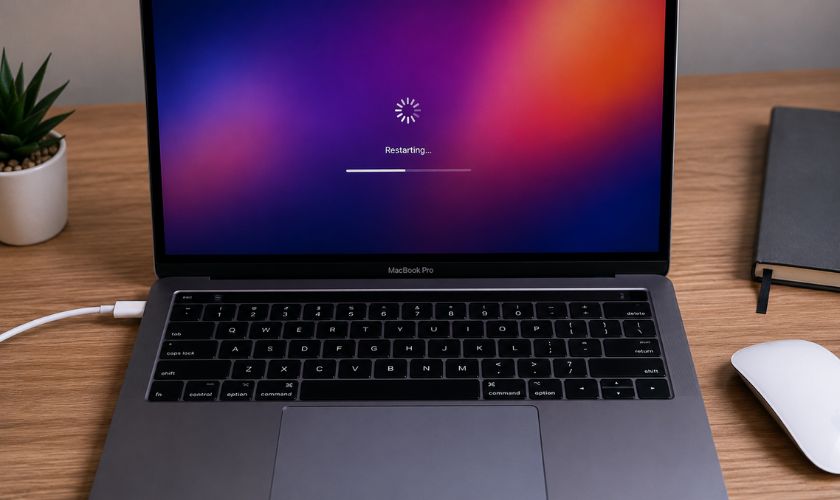 Khởi động lại MacBook