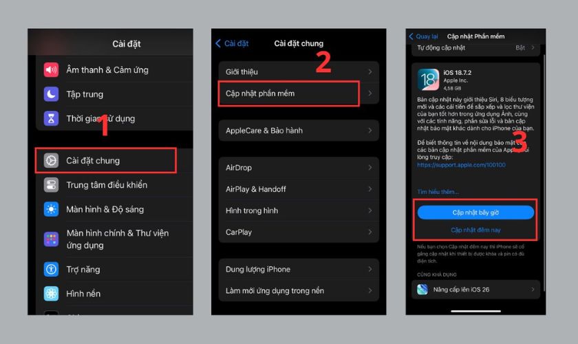 Cập nhật iOS mới nhất cho iPhone