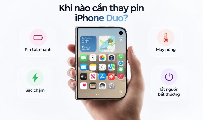 Khi nào cần thay pin iPhone Duo