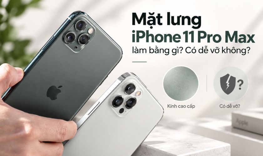 Mặt lưng iPhone 11 Pro Max làm bằng gì