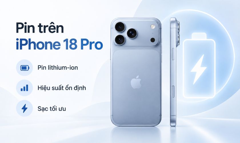Tìm hiểu pin trên iPhone 18 Pro trước khi thay