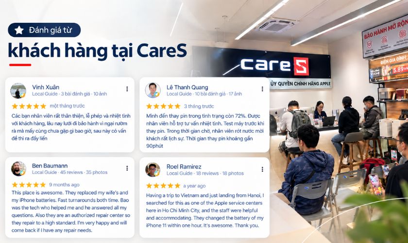 Đánh giá của khách hàng tại CareS