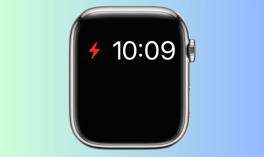 Apple Watch hiện dây sạc kèm tia sét đỏ